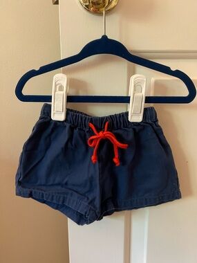 Oso & Me Bingo Navy Pull-On Shorts with Red Drawstring 12M